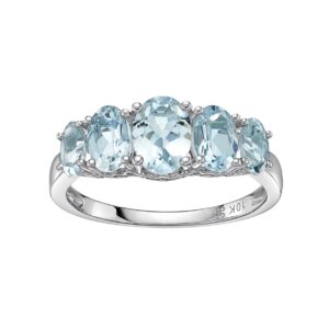 Five-stone oval gemstone ring @ Colours by Karat