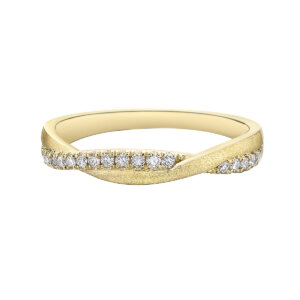 Brushed diamond wedding band @ Colours by Karat